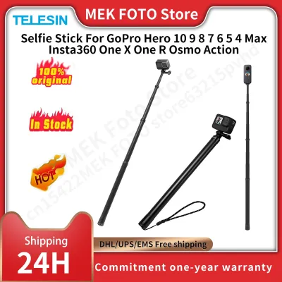Telescopin 118 /3M ยาวพิเศษ Monopod คาร์บอนไฟเบอร์ไม้ Selfie สำหรับ Gopro Hero 10 9 8 7 6 5 4 Max Insta360 One R Osmo Action