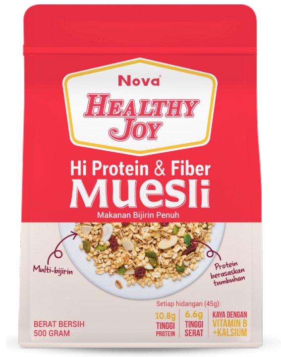 Nova Healthy Joy Hi Protein & Fiber Muesli ( 500g ) Lazada