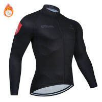 2019 STRAVA Winter Thermal Fleece Cycling tops Jerseys Long Sleeve Jacket Man MTB Bicycle Racing Bike Clothes Cycling Clothing