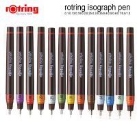 ปากกาไอโซกราฟแบบ Rotring มีรูพรุนปากกาวาดหมึกเติม0.1มม.-1.0มม. ปากการ่างเส้นเข็ม1ชิ้น