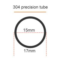 OD17mm ท่อสแตนเลส304เส้นผ่านศูนย์กลางภายนอกท่อที่มีความแม่นยำสูง17มม. ผนังหนา1 2 2.5มม. เส้นผ่านศูนย์กลางภายใน13มม. ทนทานต่อ0.05มม.