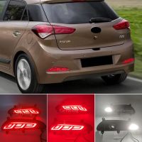 Bemper Belakang Led สะท้อนแสงสำหรับรถยนต์ Hyundai I20 2016 2017สัญญาณเลี้ยวไฟตัดหมอกเตือนขณะขับรถ