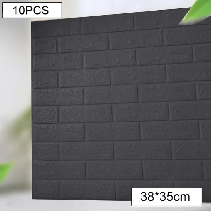 【High Quality】10pcs Wallpaper Foam 3D Design Wall Sticker Affordable Faux Bricks Set Panels Peel And Stick For Living Room Bedroom Background Decoration Home Deco DIY Wall Decor For Baby Kids Bedroom