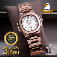 GRAND EAGLE นาฬิกาข้อมือผู้หญิง สายสแตนเลส รุ่น AE8014L – PINKGOLD/PEARLWHITE