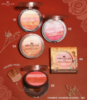 gina glam shimmer rainbow  blusher (G87) / จีน่าเกรม ชิมเมอร์เรนโบว์บลัชเชอร์ บลัชออน ปัดแก้ม ที่ปัดแก้ม อายแชโดว์ ทาตา เมคอัพ แต่งหน้า แต่งแก้ม พาเลทแก้ม