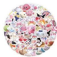 ↂ☞☊ 100 Sheets Sanrio Stickers 3d Cute Anime Stickers Kulomi Yugui Dog Melody Mug Luggage Waterproof Handbook Childrens Toys