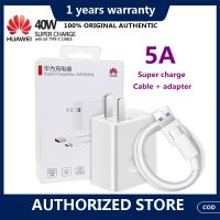 100% Original Huawei สายชาร์จ40W Super Charger Adapter Type C 5A Micro USB Cable TypeC To TypeC Charger สำหรับ Huawei