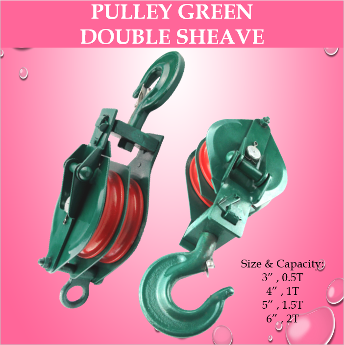 Pulley Double Sheave/ Double Wheel Hook / Double Wheel Hook Type Pulley