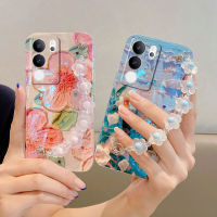 เคสโทรศัพท์Vivo V29 V27 V27e V27 Pro 5G ดีไซน์ดอกไม้2023ดอกคามิเลียใหม่พร้อมสายคล้องมือปลอกซิลิโคนอ่อนนุ่ม เคสVivo V29 5G