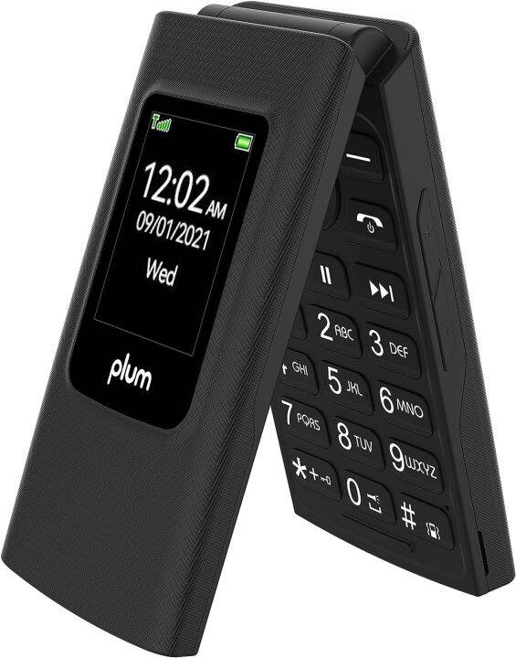 plum-flipper-4g-volte-unlocked-flip-phone-att-tmobile-speed-talk-2022-model-black