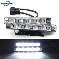 2pcs 10W 12V Super Bright LED Daytime Running Light Car Daylight DRL Fog Light 6000K Waterproof Super Bright Car Stylish Light