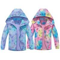 Girls Owl Rain Jackets with Removable Hood Lightweight Waterproof Insulation Warm Windbreakers Raincoats