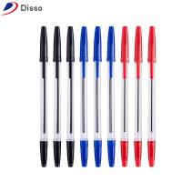 DISSO 5/10PCS 3สี อยู่ยั้งยืนยง แบบพกพา ปากกาลูกลื่น 1 มม. เครื่องใช้สำนักงาน โรงเรียนเด็ก รุ้ง