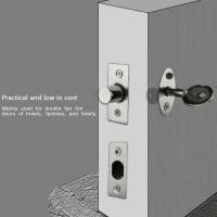 Stainless Steel Tube Well Door Lock Buckle Lock Invisible Cross Key Lock O0J3