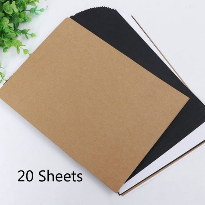 【ready Stock】 20 Sheetspack Kraft Paper Diy Card Making Craft Paper Paperboard Cardboard 4329