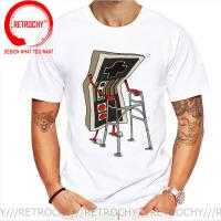 Old School T-Shirt Men Video Game Tshirt Vintage Graphic Tops &amp; Tee 80S Retro Designer Old Gamer Shirt Streetwear Gaming T Shirt