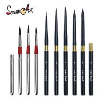 SeamiArt แปรงทาสีสีน้ำสำหรับการเดินทาง,1ชิ้นมองเห็นได้แบบพกพาหัวแปรงระบายสีมีฮู้ดการสร้างศิลปะการเดินทาง