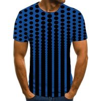 Summer Fashion Personality Plaid 3D Printing Mens Short-Sleeved T-shirthot Sale CasualO-Neck shirt