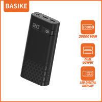 Basike 100% ต้นฉบับ Original พาวเวอร์แบงค์ Powerbank แบตเตอรี่สำรอง 20000mAh Fast Charging LED Power Bank ออกงาน ถือง่าย ชาร์จเร็ว แฟลช แบต เพาเวอร์แบงค์