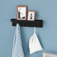 Rack Hook Stainless Steel Key Rack Mail Storage Rack with Shelf Key