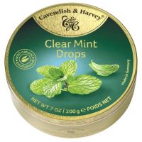 ลูกอมรสมิ้นท์ cavendish &amp; havey clear mint drops 1 กล่อง