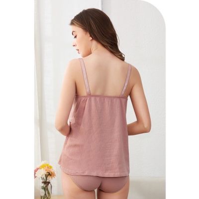 [Ready Stock] Maternity Summer Breastfeeding Halter Vest 9 Colors 45-80KG Can Wear New Comfortable Stretch Home Nursing Clothes Round Neck Without Wearing s Nursing Clothes