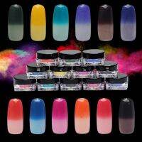 【CW】 Thermochromic Pigment Thermal Color Change Temperature Nail Art Gradient Powder