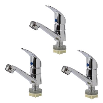 3X Bathroom Sink Chrome Finish Single Handle Basin Faucet Water Tap