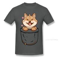 T Shirt Mens T-Shirt Shiba Inu In Your Pocket Tshirt Kawaii Tops Dog Print Tees Man Cotton Clothes Free Shipping 【Size S-4XL-5XL-6XL】