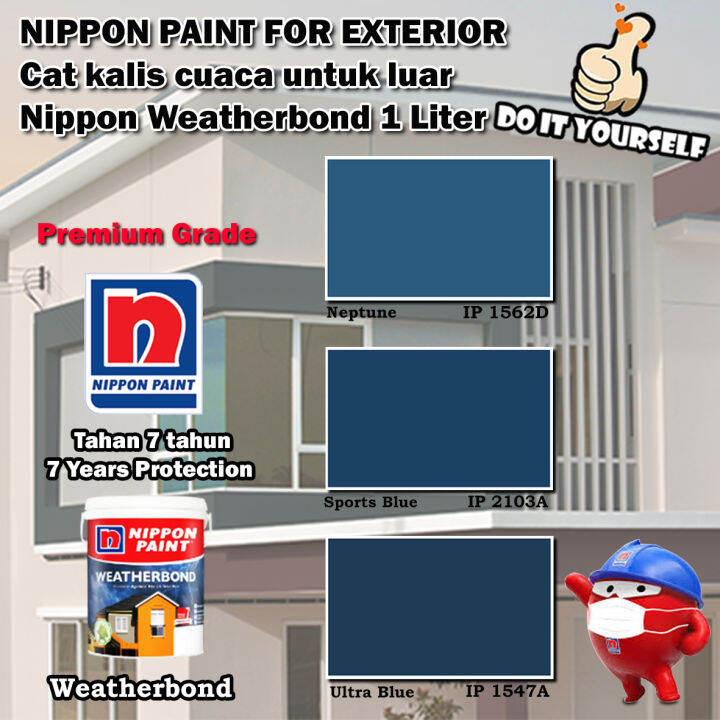 Nippon Paint Weatherbond Exterior collection 1 & 5 Liter Neptune 1562D