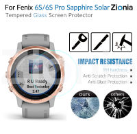 Zionia 2Pcs ฟิล์มกันรอยแบบเต็มหน้าจอสำหรับ Garmin Fenix 6S Solar Sapphire Watch HD 9H 2.5D กระจกนิรภัยป้องกันการระเบิด Anti Scratch ฟิล์ม Fenix6S อุปกรณ์เสริม