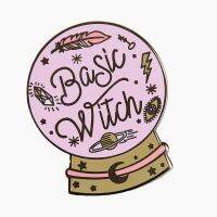 Gorgeous Crystal Ball Hard Enamel Pin Mysterious Basic Witch Brooch Fashion Lapel Hat Pins Decor Unique Halloween Gift