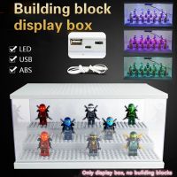 HOT!!!✼▬ cri237 Compatible with Lego Building Block Brick Display Box White Light Minifigures Small Particles Doll Storage Box No Building Block 3028A