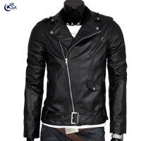 SKDK Shop Men Leather Jacket Slim Fit Motorcycle Jacket Zipper Casual Coat Spring Autumn Winter