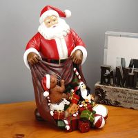 1Pcs Resin Santa Statue Figurines for Interior Living Room Decoration Christmas Ornaments Xmas New Year Decor