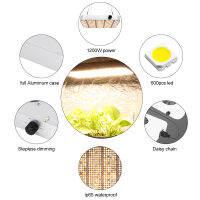Dimmable LED Plant Growth Light 6001800W Full Spectrum Vegbloom 395-730nm สำหรับพืชในร่มและดอกไม้เรือนกระจกเต็นท์ปลูก