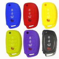 fgjfykjd Silicone Car Key Case Cover Auto Remote Key Holder Protector Shell Fob for Hyundai Elantra Sonata Creta Tucson Santa fe i10 i20