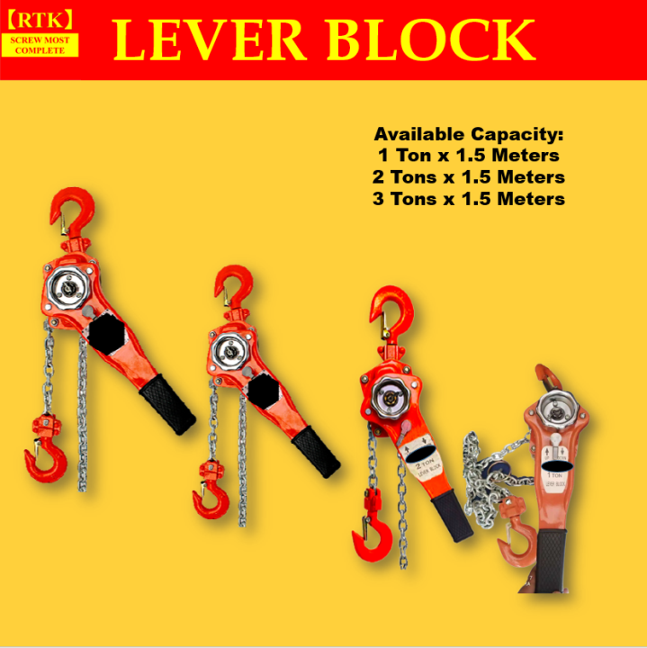 RTK LEVER BLOCK Ratchet Puller Lever Chain Hoist Lazada PH