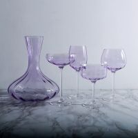 ชุดแก้วแก้วแชมเปญลาเวนเดอร์สไตล์อังกฤษชุดแก้วไวท์หรูสไตล์นอร์ดิกไฟคริสตัลใหม่ขวดเหล้าแก้วสีบ้าน