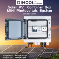 Solar PV combiner box 1 strings 2 trings with off grid solar energy  DC circuit breaker DC surge protector device IP65 DC FUSE