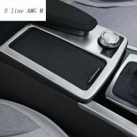 Car Styling Interior Stainless Steel Sticker Water Cup Holder Panel Decoration Trim For Mercedes Benz C Class W204 2009-2014 LHD