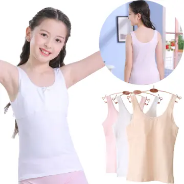🇲🇾[S-L] Bubblerie Ice Silk Girl Junior Puberty Bra Plus Size Singlet Vest  Underwear Teens 发育少女女童背心内衣