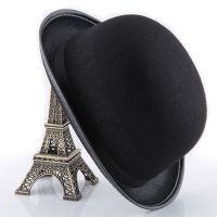 Black Solid Colour Sun Hats Men Women Retro Western Halloween Magician Magic Hat Panama Jazz Sun Protection Hat Casquette 2022