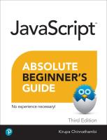 หนังสืออังกฤษใหม่ Javascript Absolute Beginners Guide, Third Edition (Absolute Beginners Guide) (3RD) [Paperback]