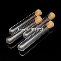 35pcs/lot 18x105mm Lab Plastic Test Tubes With Cork Stopper For Laboratory Wedding Favor Gift wooden plug tube