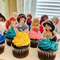 Disney Princess เค้กตกแต่งสาวโปรดปรานปาร์ตี้เค้ก Topper ตกแต่ง Baby Shower Princess Cupcake Toppers อุปกรณ์ตกแต่ง-sdgerte