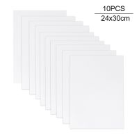 10Pcs Board Primed สีอะคริลิคภาพวาดสีน้ำมันอุปกรณ์ศิลปะสีน้ำ Kids Accessories Beginner White Blank Canvas Panel Artist