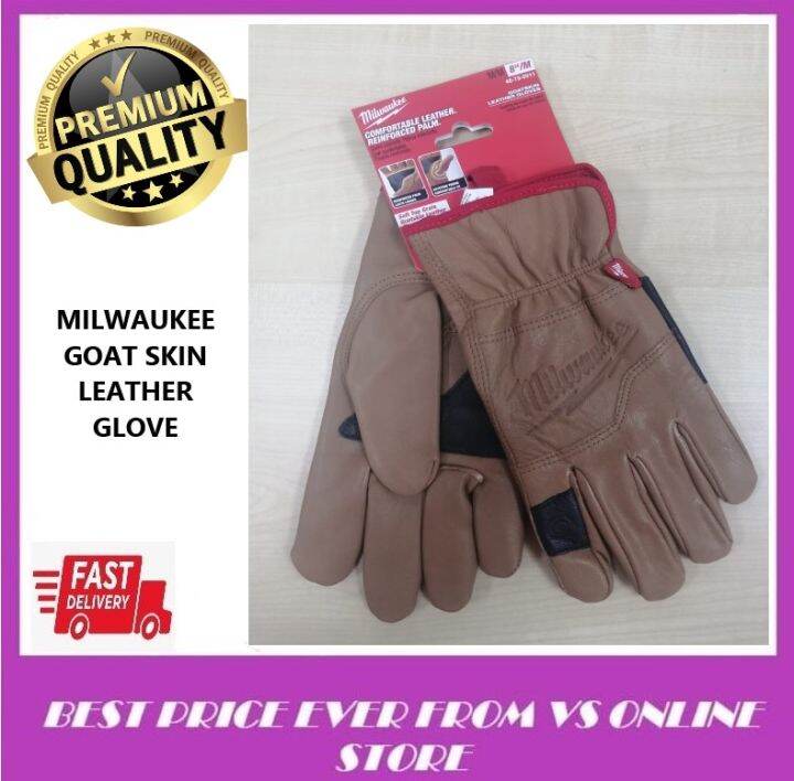 Milwaukee 48-73-0011 Goatskin Leather Gloves - M