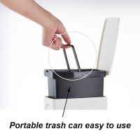 Narrow Plastic Bathroom Trash Can with Toilet Brush Waste Bin Dustbin Garbage Bucket Kitchen Bathroom Household Cleaning Tools