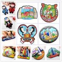 ▧ Belarus Dubai Chile Etc. Rubber Fridge Magnet Tourist Souvenirs Refrigerator Magnetic Stickers Travel collection Gift